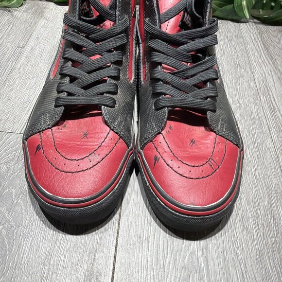 Vans X Marvel 2017 Collab Deadpool Sk8-Hi Brand New In Box Mens 7 W 8.5 main image 4
